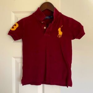 Boys size 6 Ralph Lauren polo shirt in burgundy